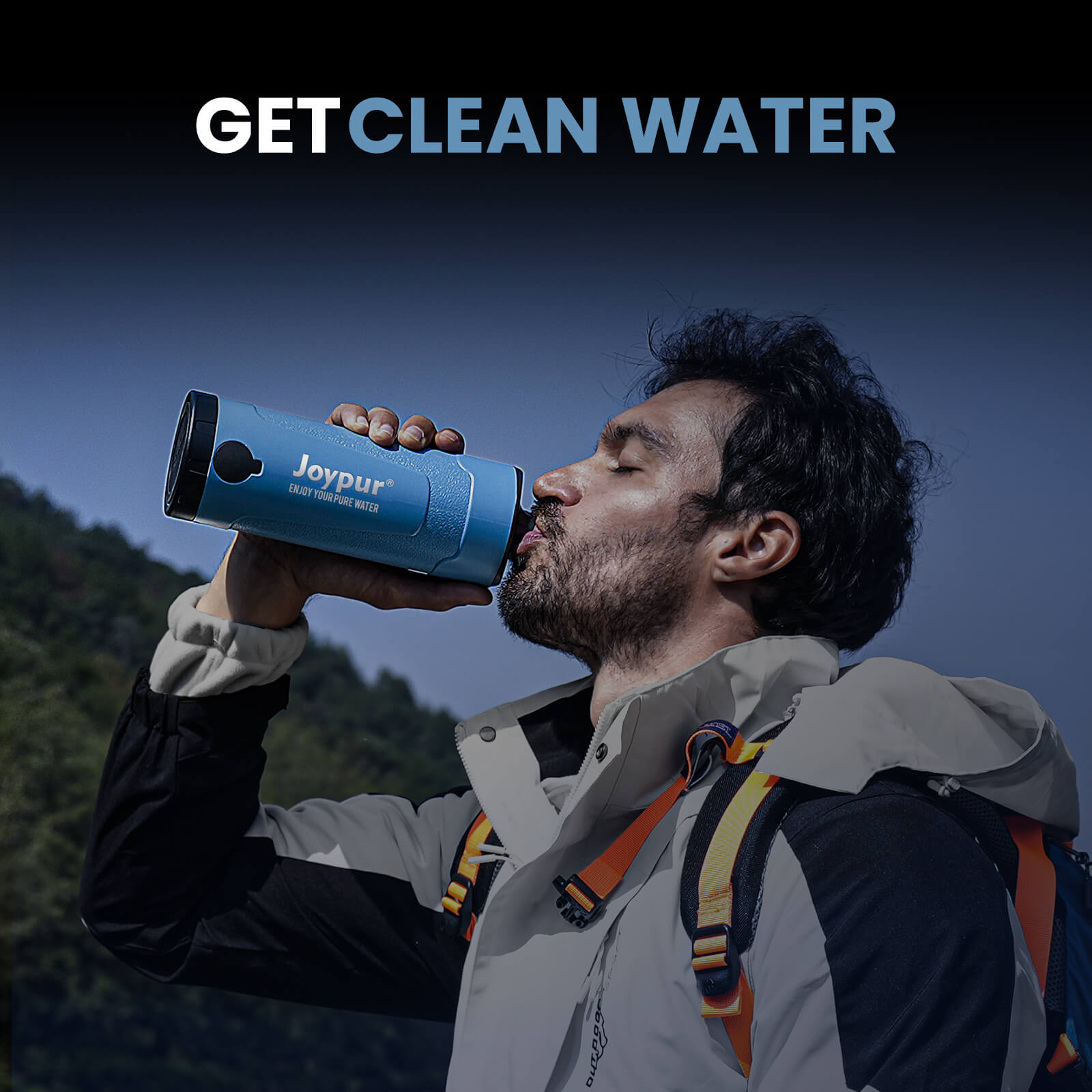 Joypur Portable Electric Water Filter Bottle – 22oz Purifier for Camping, Travel & Everyday Use