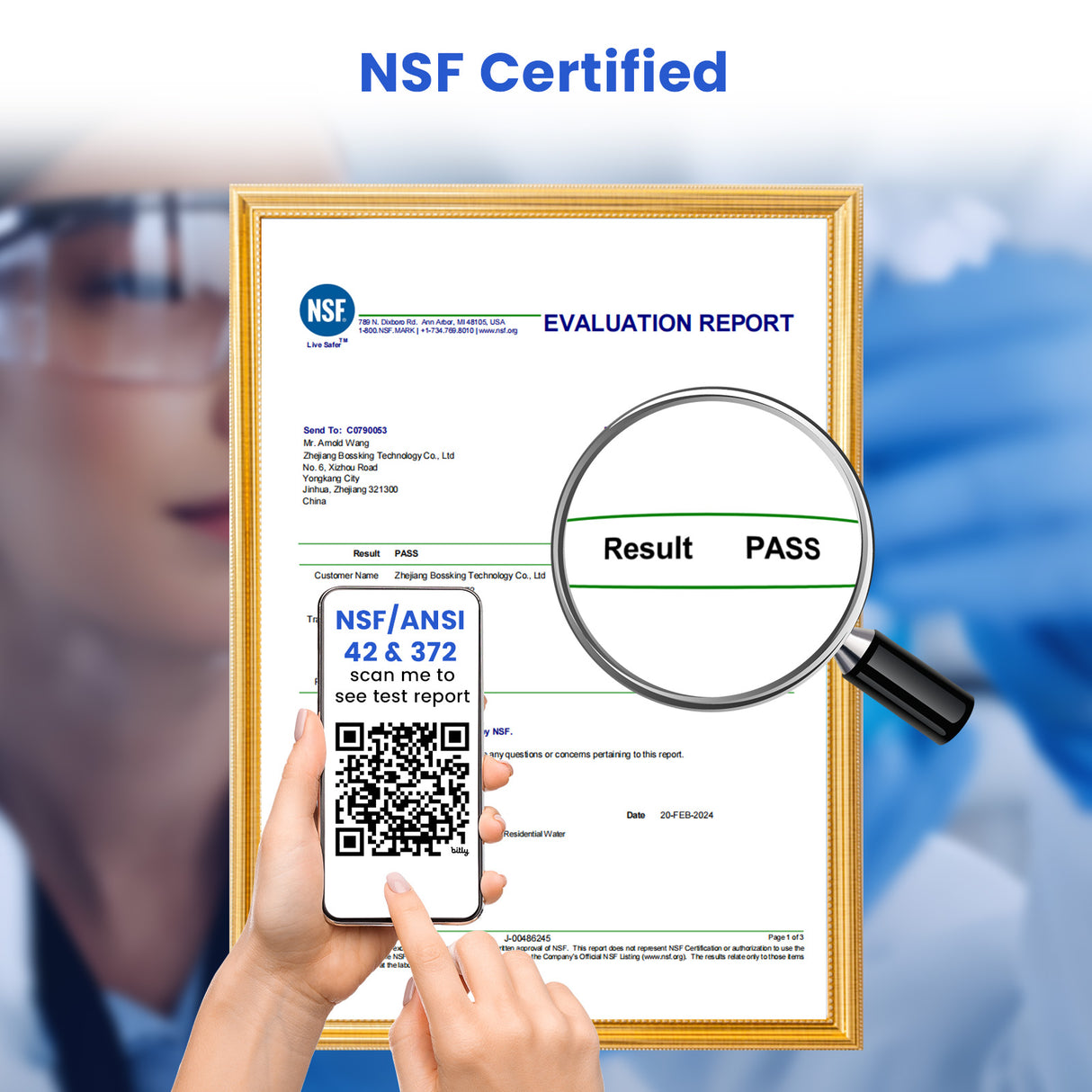 Joypur Replacement Filter PF-1 – NSF Certified, 3-Stage Filtration for Gravity Water Filters