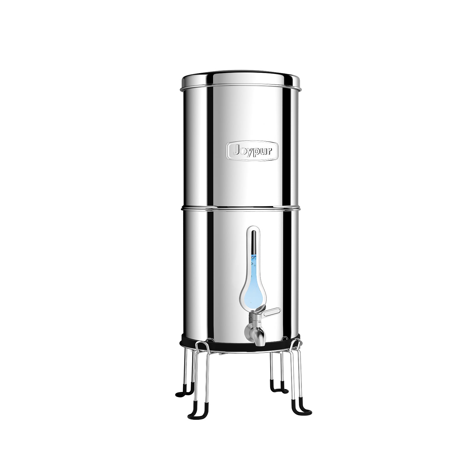Joypur Visdow Classic Gravity Water Filter System with Iconic Dome Lid – 2.25 Gallon Stainless Steel Countertop Water Purifier