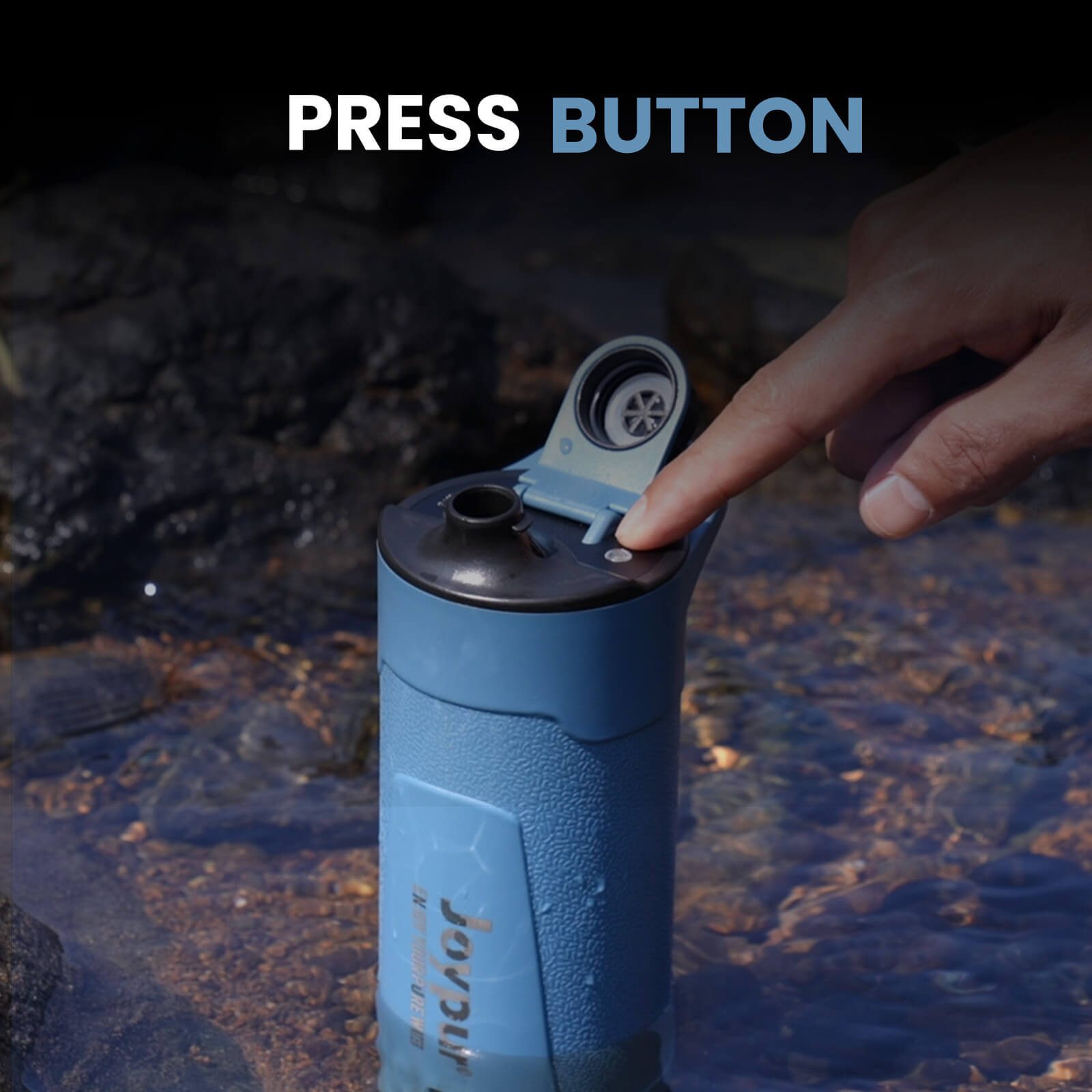 Joypur Portable Electric Water Filter Bottle – 22oz Purifier for Camping, Travel & Everyday Use