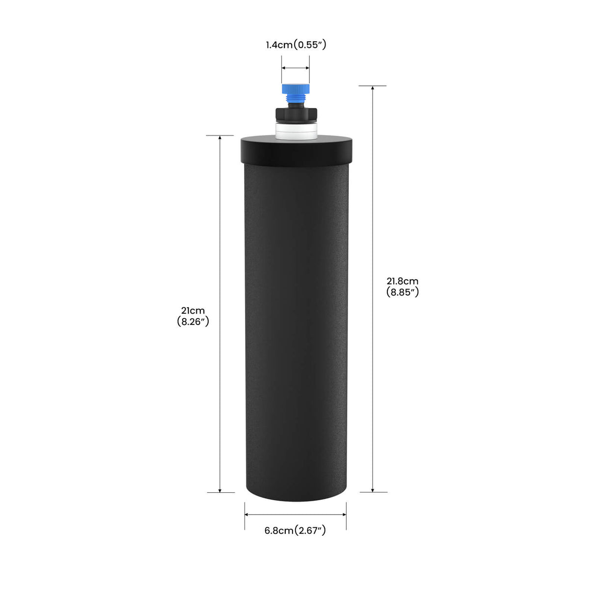 Joypur Black Replacement Filter PF-2 – NSF Certified, Long-Lasting for Gravity Water Filters