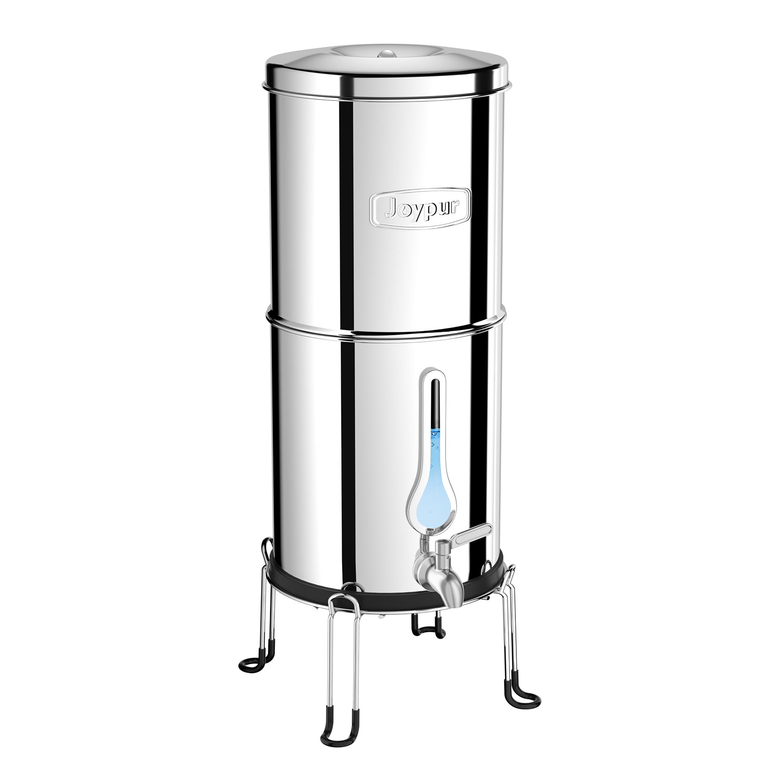 Joypur Visdow Classic Gravity Water Filter System with Iconic Dome Lid – 2.25 Gallon Stainless Steel Countertop Water Purifier