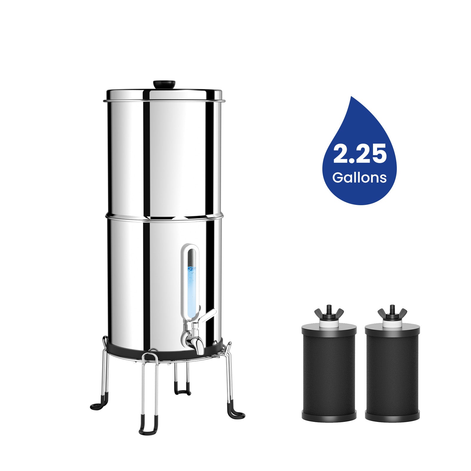 Joypur Visdow 2.25 Gallons Gravity Water Filter - Stainless Steel